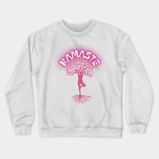 Namaste yoga tree of life design Crewneck Sweatshirt